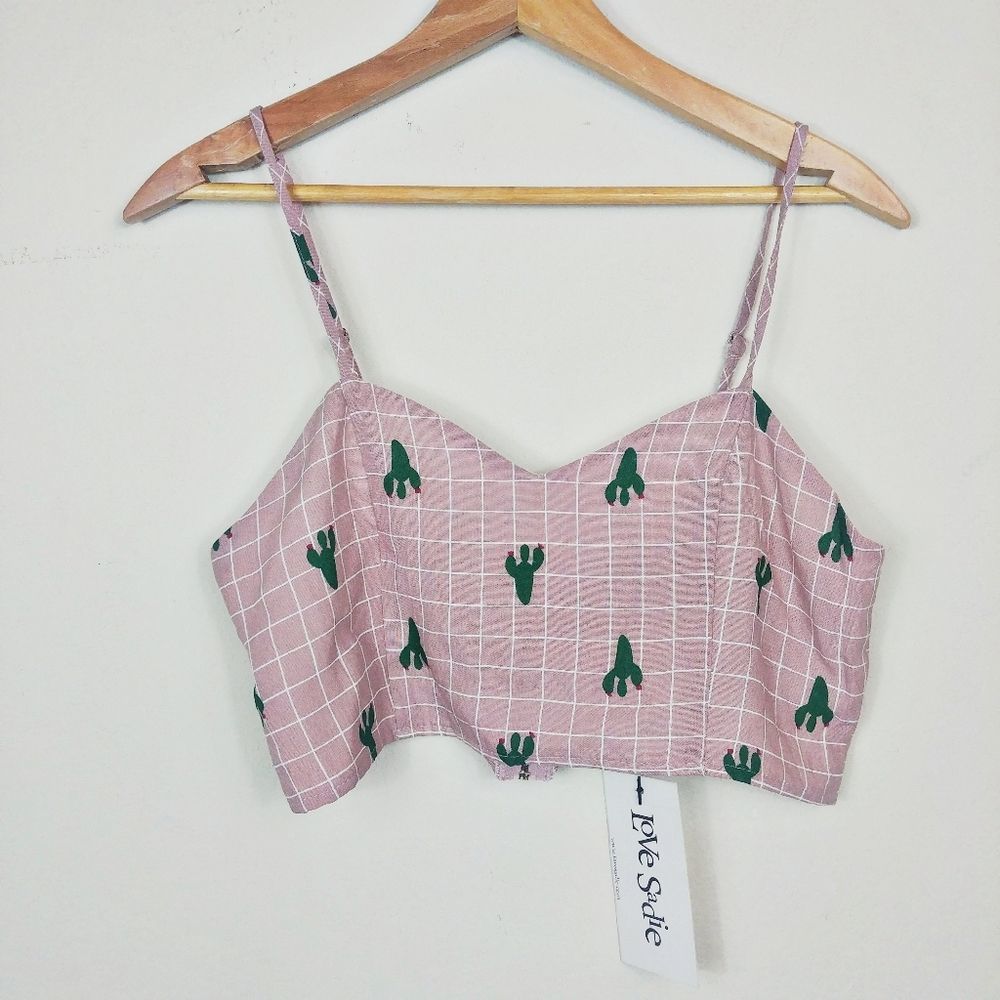 🆕 Love Sadie cactus bralette crop top mauve